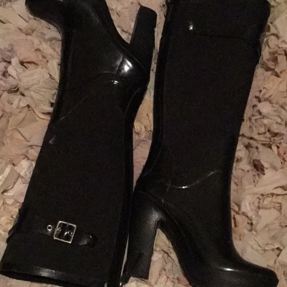 Authentic black coach boots